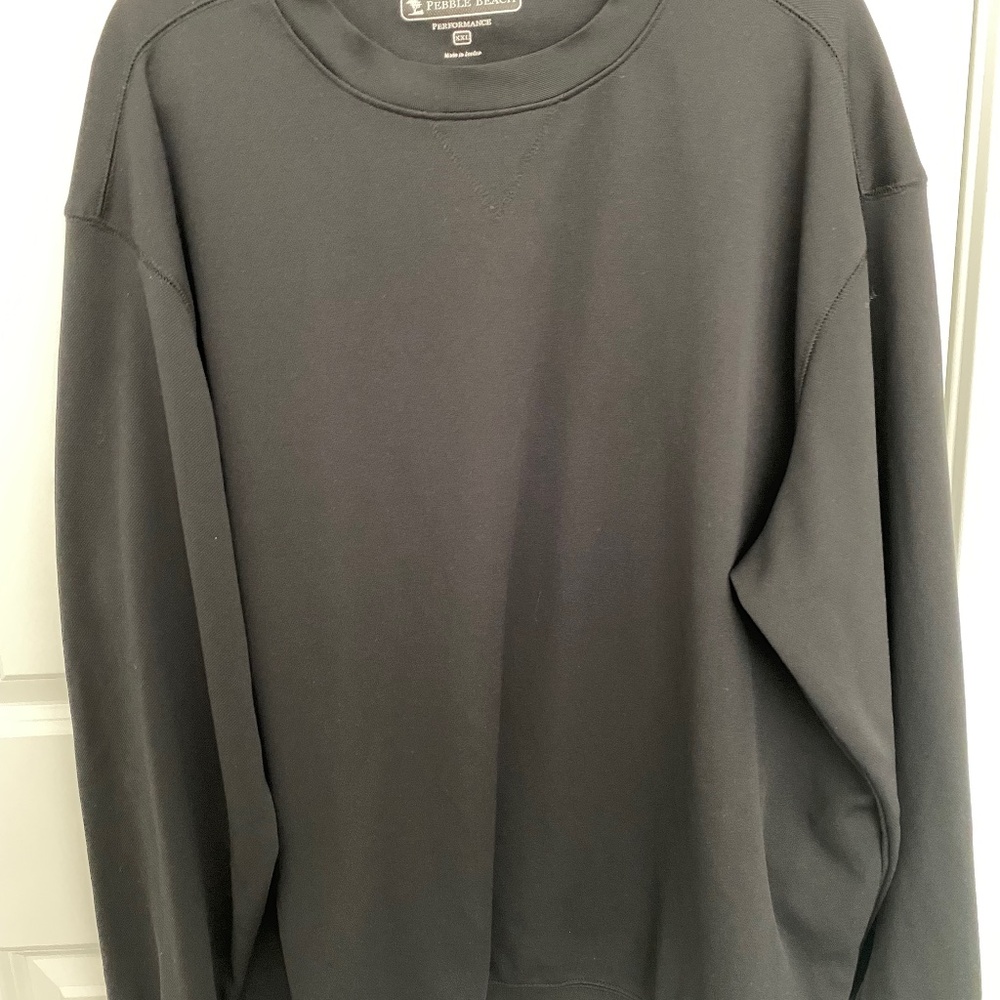 Pebble Beach Performance Athletic Black Sweatshirt